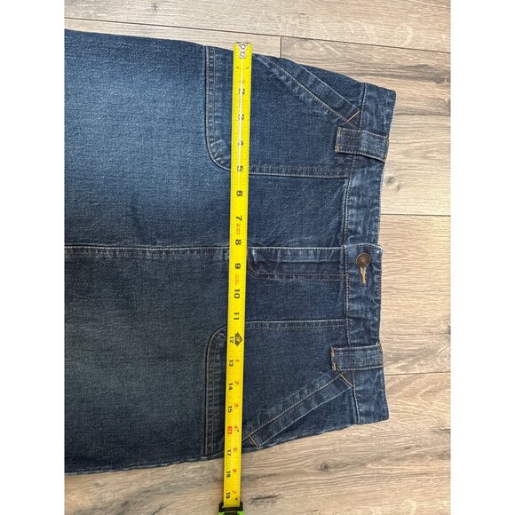Route 66 Womens Y2K Denim Skirt Dark Wash Utility Pockets Stretch Jean Mini Skir - Picture 3 of 7